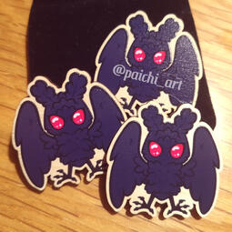 Mothman wooden pin