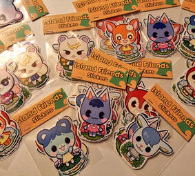 Packaged Animal Crossing stickers